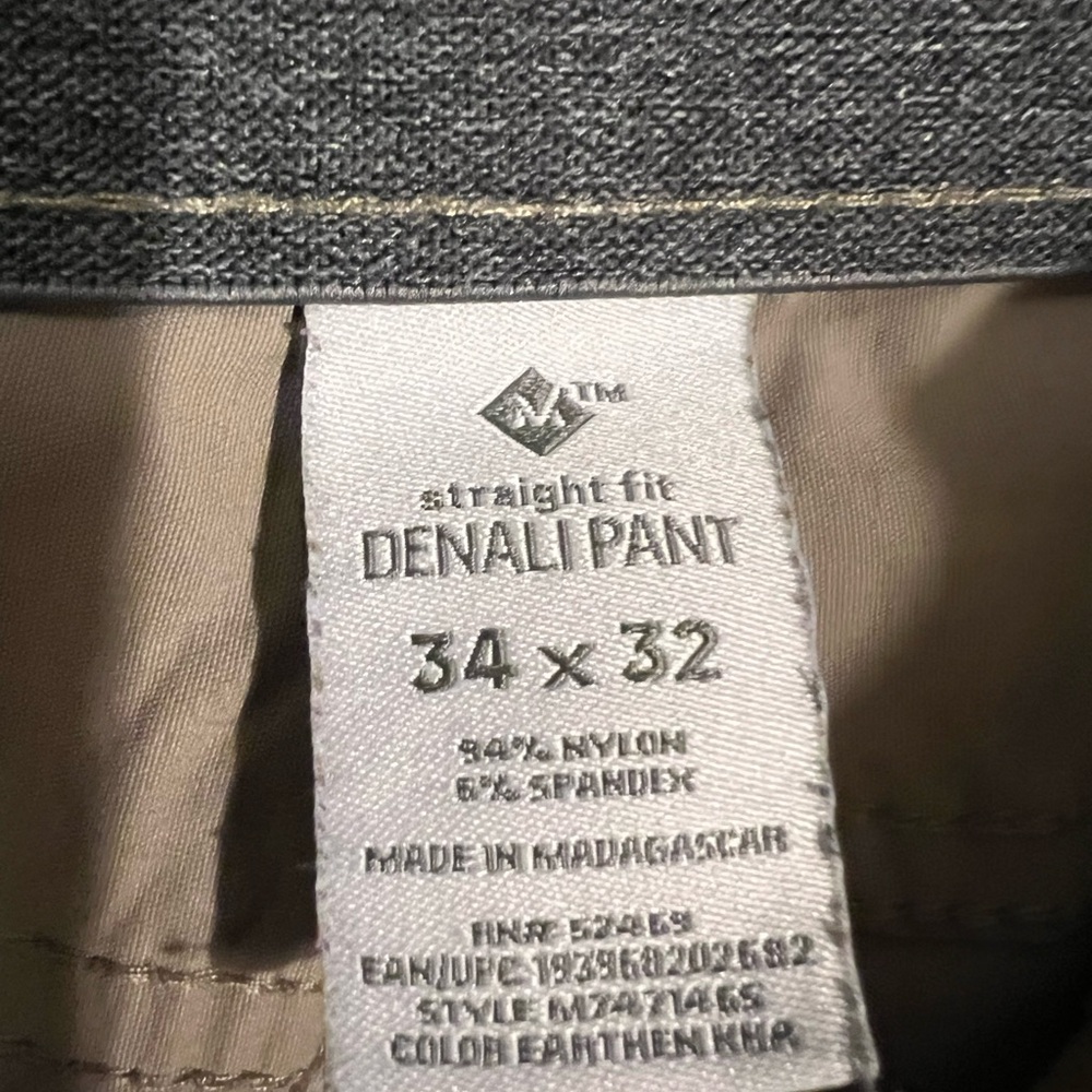 Gray Straight Fit Denali Pants